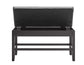 Carrara Black PU Storage Counter Bench