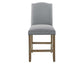 Grayson 24″ Counter Stool, Upholstered with Nailhead, Gray