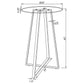 Zanella Round 30-inch Glass Top Bistro Bar Table Chrome