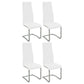 Montclair High Back Dining Chairs Black and Chrome (Set of 4)