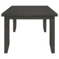 Dalila 6-piece Rectangular Dining Table Set Dark Grey