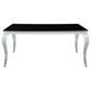 Carone 5-piece 61-inch Rectangular Black Glass Dining Set Black
