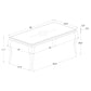Carone 5-piece 61-inch Rectangular Black Glass Dining Set Blue
