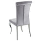 Carone 5-piece 61-inch Rectangular Black Glass Dining Set Grey