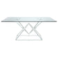 Beaufort 5-piece Rectangular Dining Set Chrome and Grey