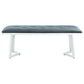 Beaufort 6-piece Rectangular Dining Set Chrome and Grey