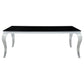 Carone Rectangular 81-inch Glass Top Dining Table Black