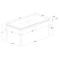 Carone Rectangular 61-inch Glass Top Dining Table White