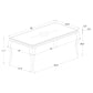 Carone 5-piece 61-inch Rectangular White Glass Dining Set Teal