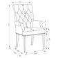 Alana Fabric Upholstered Dining Arm Chair Grey