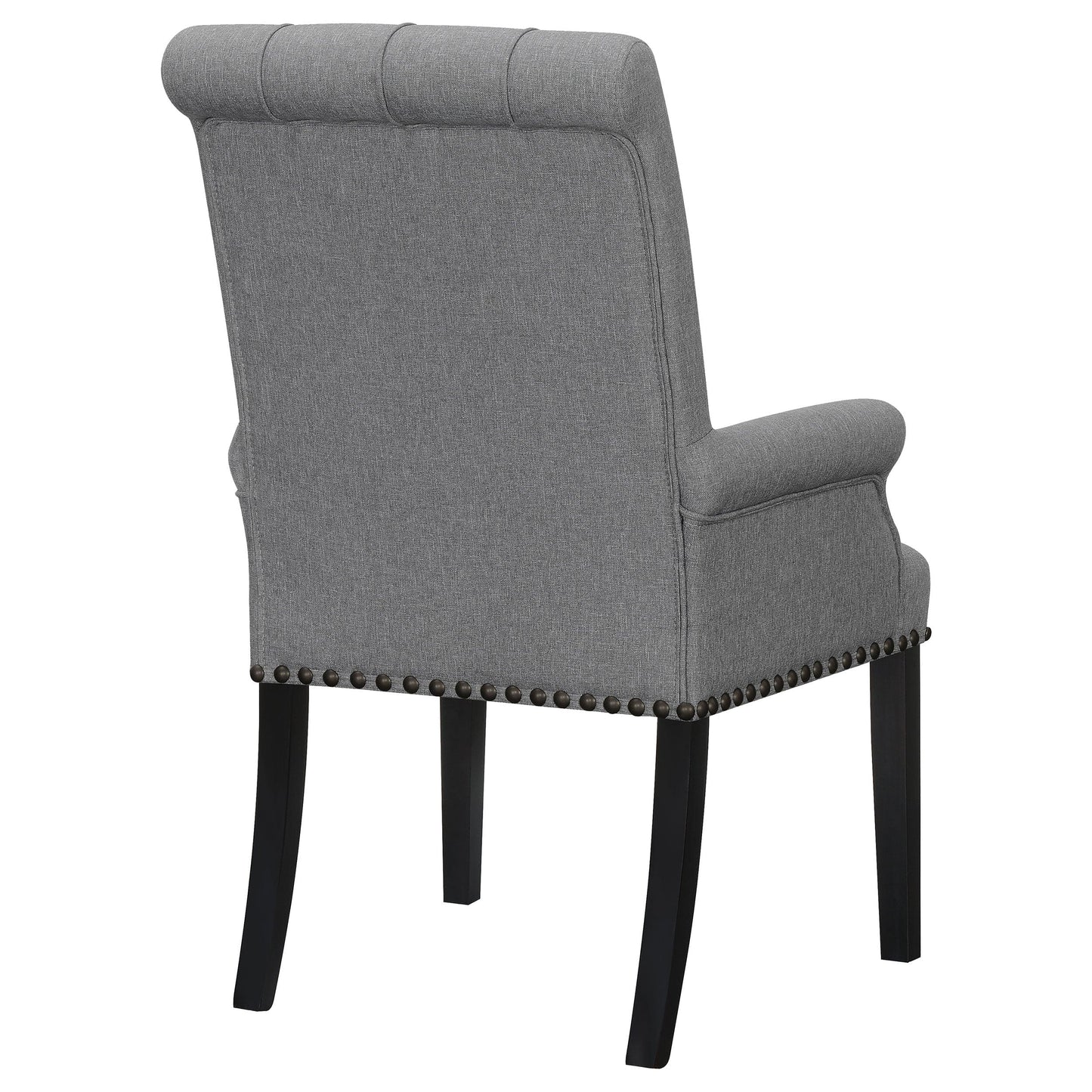 Alana Upholstered Tufted Arm Chair with Nailhead Trim