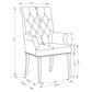 Alana Velvet Upholstered Dining Arm Chair Brown