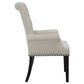 Alana Upholstered Tufted Arm Chair with Nailhead Trim