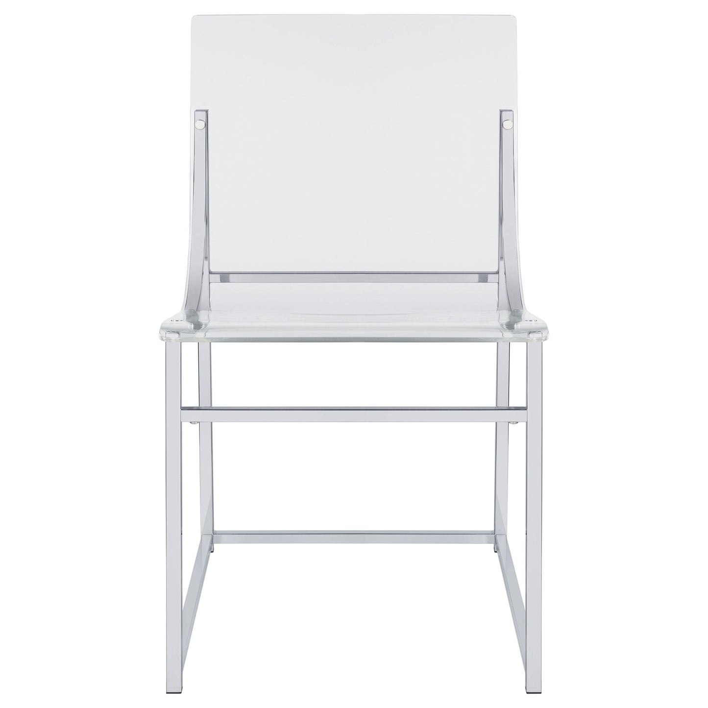 Adino Acrylic Dining Side Chair Chrome (Set of 2)