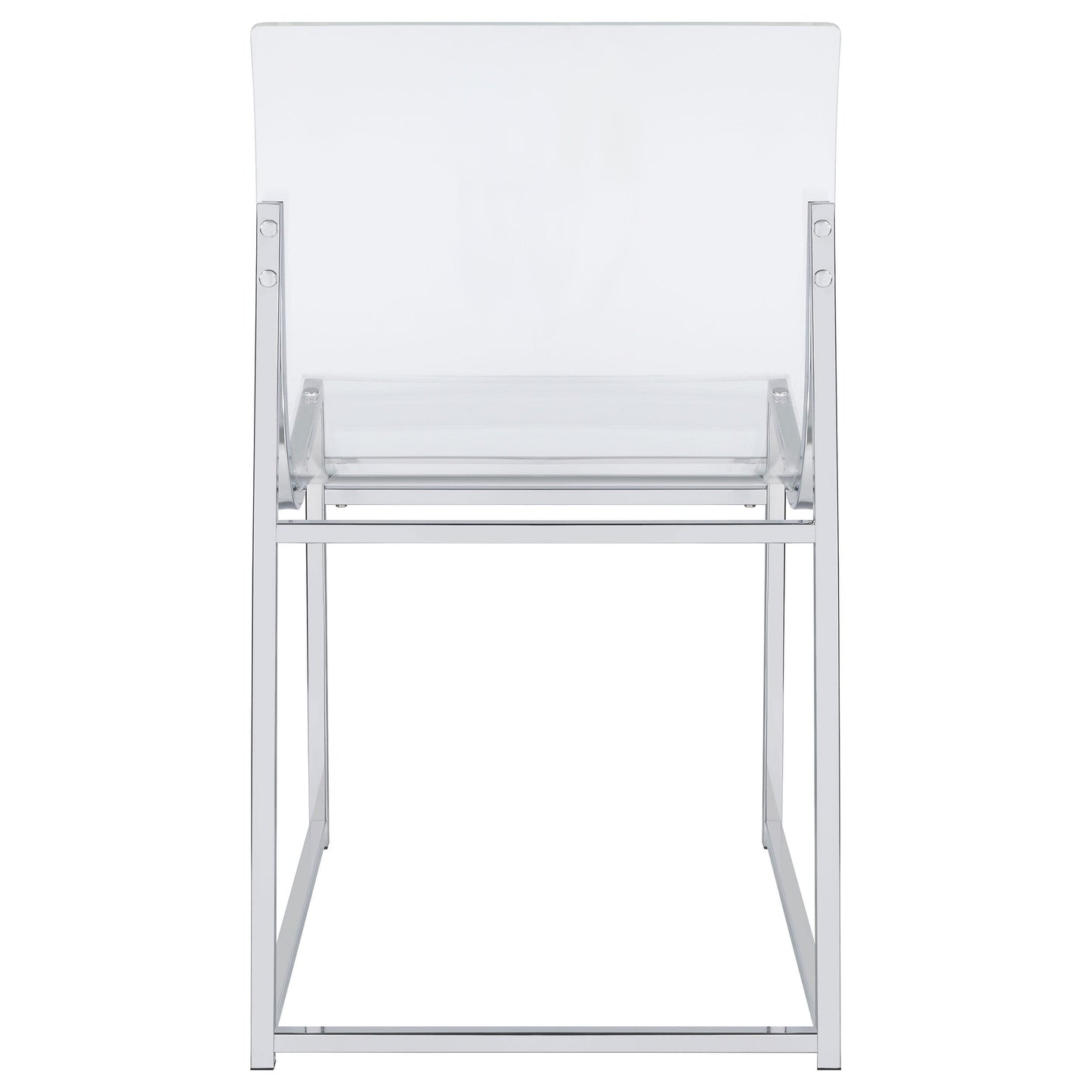 Adino Acrylic Dining Side Chair Chrome (Set of 2)