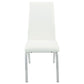 Bishop Upholstered Dining Side Chair White (Set of 2)