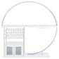 Risley 2-door Circular LED Wine Cabinet White High Gloss