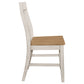 Kirby Slat Back Side Chair (Set of 2) Natural and Rustic Off White