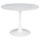 Arkell Round 40-inch Faux Marble Top Dining Table White
