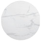 Arkell Round 40-inch Faux Marble Top Dining Table White