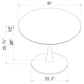 Arkell Round 40-inch Faux Marble Top Dining Table White