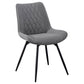 Neil 5-piece Round Dining Table Set Concrete Gunmetal