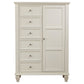 Sandy Beach 8-drawer Door Chest Cream White