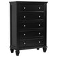 Sandy Beach 5-piece Queen Bedroom Set Black