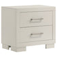 Jessica 4-piece Eastern King LED Bedroom Set Snow White