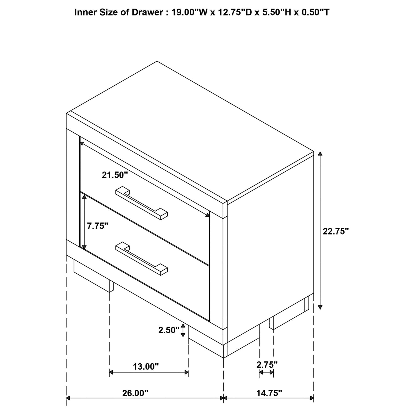 Jessica 6-piece Eastern King LED Bedroom Set Snow White