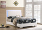 Felicity Wood Full LED Panel Bed White High Gloss