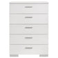 Felicity 5-piece California King Bedroom Set White Gloss