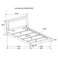 Felicity Wood Queen LED Panel Bed White High Gloss