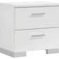Felicity 4-piece Eastern King Bedroom Set White High Gloss