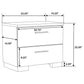 Felicity 4-piece Queen Bedroom Set White High Gloss