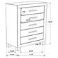 Woodmont 5-drawer Bedroom Chest Rustic Golden Brown