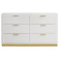 Caraway 6-drawer Dresser White