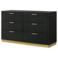 Caraway 6-drawer Dresser Black