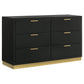 Caraway 6-drawer Dresser Black