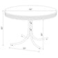 Retro 5-piece Round Dining Table Set White and Red