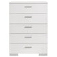 Jeremaine 5-piece Eastern King Bedroom Set White
