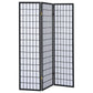 Carrie 3-Panel Room Divider Folding Shoji Screen Black
