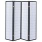 Roberto 4-Panel Room Divider Folding Shoji Screen Black