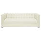 Chaviano 3-piece Upholstered Track Arm Sofa Set Pearl White
