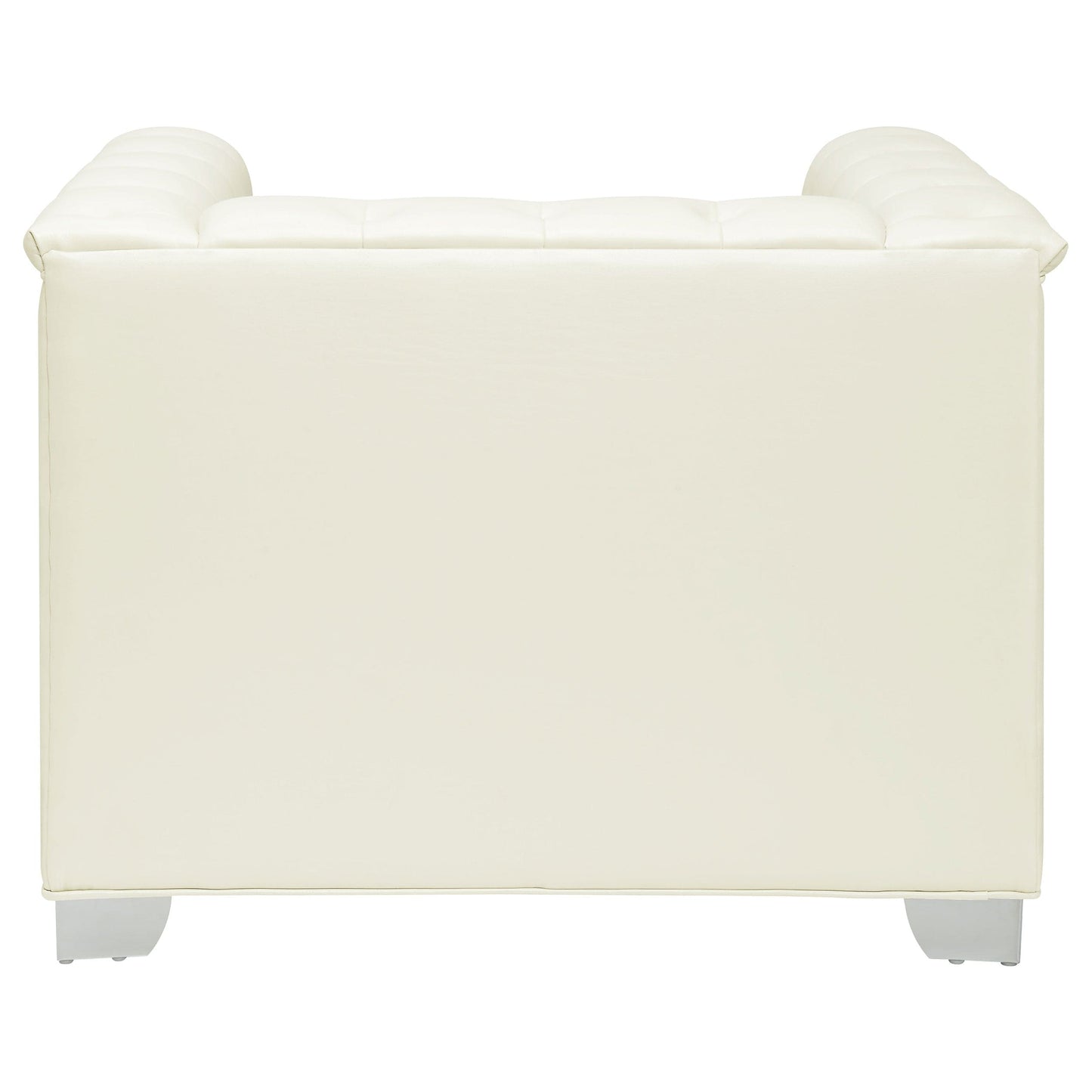 Chaviano 3-piece Upholstered Track Arm Sofa Set Pearl White