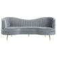 Sophia 3-piece Upholstered Channel Tufted Sofa Set Grey