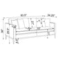 Apperson 3-piece Upholstered Track Arm Sofa Set Light Grey
