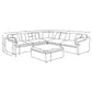 Hobson 6-piece Upholstered Modular Sectional Sofa Ivory