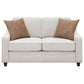 Christine 3-piece Upholstered Sloped Arm Sofa Set Beige