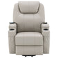 Sanger Upholstered Power Lift Massage Recliner Champagne